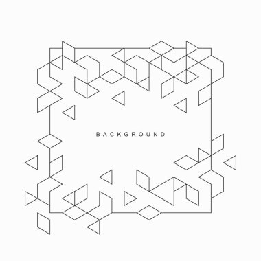 Soyut geometrik teknolojik arka plan. Vektör yaratıcı tasarımı.