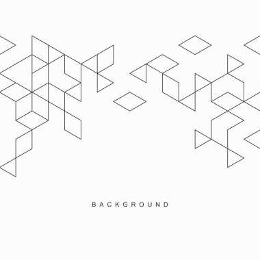 Soyut geometrik teknolojik arka plan. Vektör yaratıcı tasarımı.