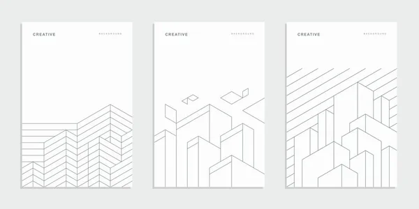 Brochure Abstraite Entreprise Géométrique Construction Architecturale Dépliant Identité Entreprise Présentation — Image vectorielle