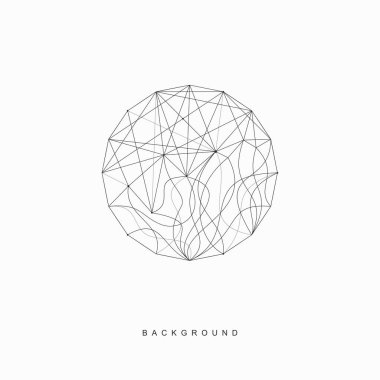 Soyut geometrik teknolojik arka plan. Vektör yaratıcı tasarımı.