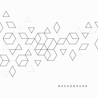 Soyut geometrik teknolojik arka plan. Vektör yaratıcı tasarımı.