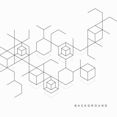 Soyut geometrik teknolojik arka plan. Vektör yaratıcı tasarımı.