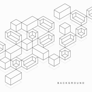 Soyut geometrik teknolojik arka plan. Vektör yaratıcı tasarımı.