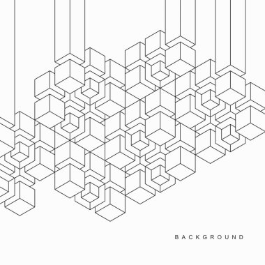 Soyut geometrik teknolojik arka plan. Vektör yaratıcı tasarımı.