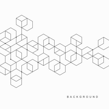 Soyut geometrik teknolojik arka plan. Vektör yaratıcı tasarımı.