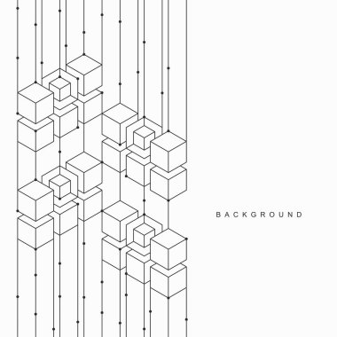Soyut geometrik teknolojik arka plan. Vektör yaratıcı tasarımı.