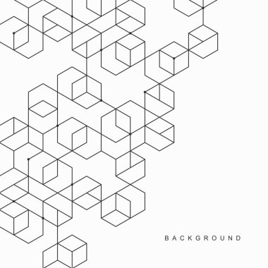 Soyut geometrik teknolojik arka plan. Vektör yaratıcı tasarımı.