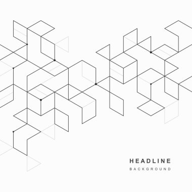 Soyut geometrik teknolojik arka plan. Vektör yaratıcı tasarımı.