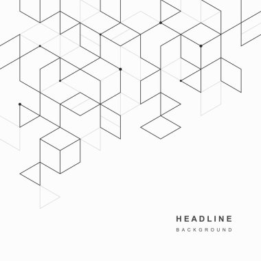 Soyut geometrik teknolojik arka plan. Vektör yaratıcı tasarımı.