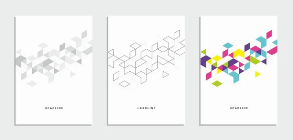 Brochure Abstraite Entreprise Géométrique Contexte Technologique Dépliant Identité Entreprise Présentation — Image vectorielle