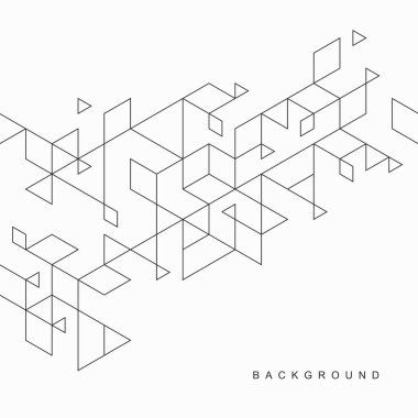 Soyut geometrik teknolojik arka plan. Vektör yaratıcı tasarımı.