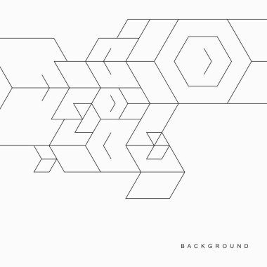 Soyut geometrik teknolojik arka plan. Vektör yaratıcı tasarımı.