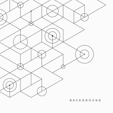 Soyut geometrik teknolojik arka plan. Vektör yaratıcı tasarımı.