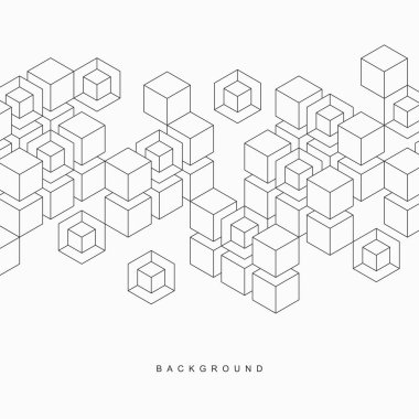 Soyut geometrik teknolojik arka plan. Vektör yaratıcı tasarımı.