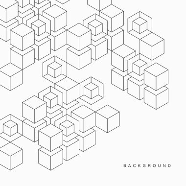 Soyut geometrik teknolojik arka plan. Vektör yaratıcı tasarımı.