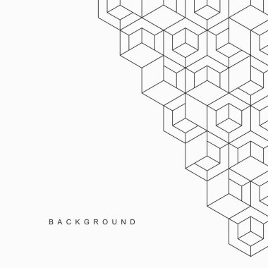 Soyut geometrik teknolojik arka plan. Vektör yaratıcı tasarımı.