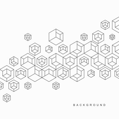 Soyut geometrik teknolojik arka plan. Vektör yaratıcı tasarımı.