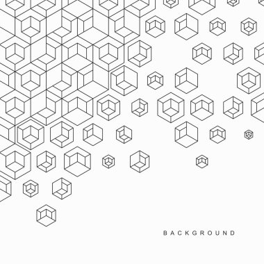 Soyut geometrik teknolojik arka plan. Vektör yaratıcı tasarımı.