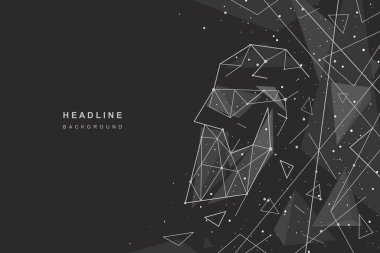 Soyut geometrik teknolojik çokgen arka plan. Vektör yaratıcı grafik tasarımı.