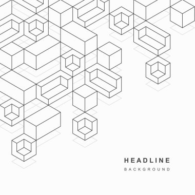 Soyut geometrik teknolojik arka plan. Vektör yaratıcı tasarımı.