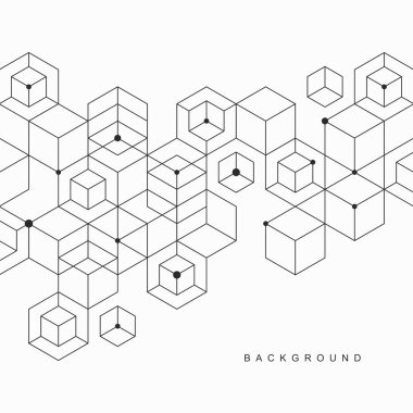 Soyut geometrik teknolojik arka plan. Vektör yaratıcı tasarımı.