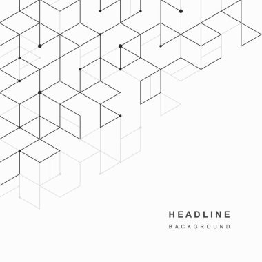 Soyut geometrik teknolojik arka plan. Vektör yaratıcı tasarımı.