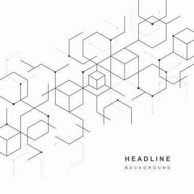 Soyut geometrik teknolojik arka plan. Vektör yaratıcı tasarımı.