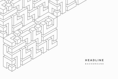 Soyut geometrik teknolojik arka plan. Vektör yaratıcı tasarımı.