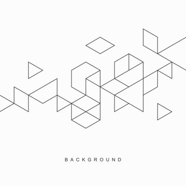 Soyut geometrik teknolojik arka plan. Vektör yaratıcı tasarımı.