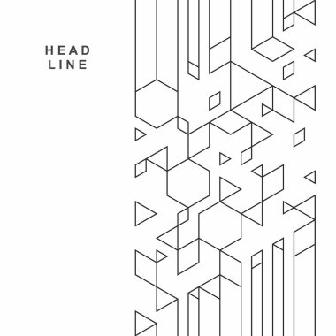 Soyut geometrik teknolojik arka plan. Vektör yaratıcı tasarımı.