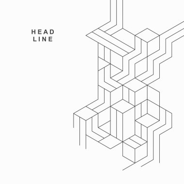 Soyut geometrik teknolojik arka plan. Vektör yaratıcı tasarımı.