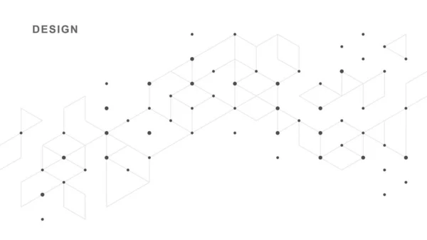 Sfondo Geometrico Astratto Tecnologico Design Creativo Vettoriale — Vettoriale Stock