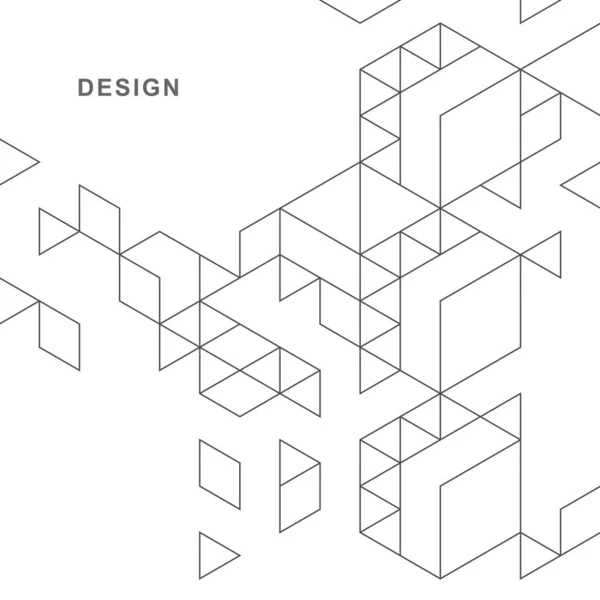 Contexto Tecnológico Geométrico Abstrato Design Criativo Vetorial — Vetor de Stock