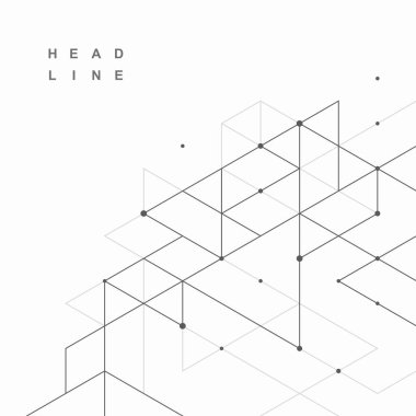 Soyut geometrik teknolojik arka plan. Vektör yaratıcı tasarımı.