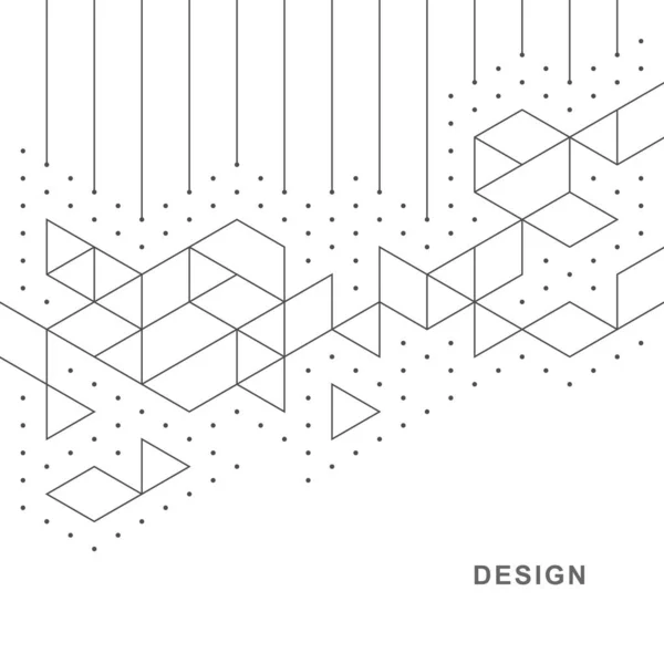 Fondo Tecnológico Geométrico Abstracto Diseño Creativo Vectorial — Archivo Imágenes Vectoriales