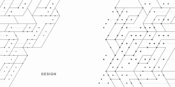 Abstrakt Geometrisk Teknisk Bakgrund Vektor Kreativ Design — Stock vektor