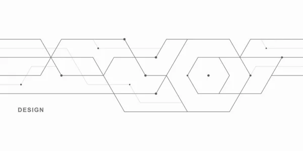 Latar Belakang Teknologi Geometris Abstrak Desain Kreatif Vektor - Stok Vektor