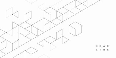 Soyut geometrik teknolojik arka plan. Vektör yaratıcı tasarımı.