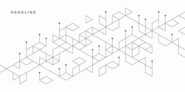 Soyut geometrik teknolojik arka plan. Vektör yaratıcı tasarımı.