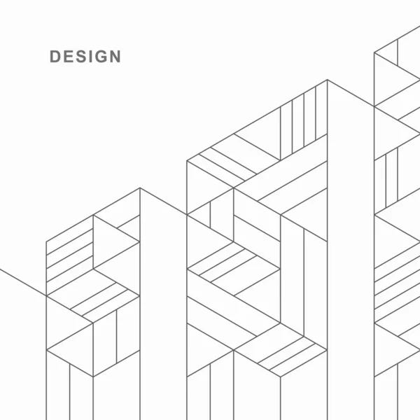 Contexto Tecnológico Geométrico Abstrato Design Criativo Vetorial Construção Arquitectónica — Vetor de Stock