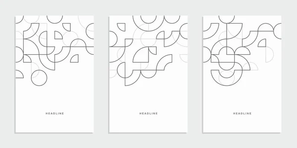 Brochure Abstraite Entreprise Technologique Géométrique Dépliant Identité Entreprise Présentation Entreprise — Image vectorielle