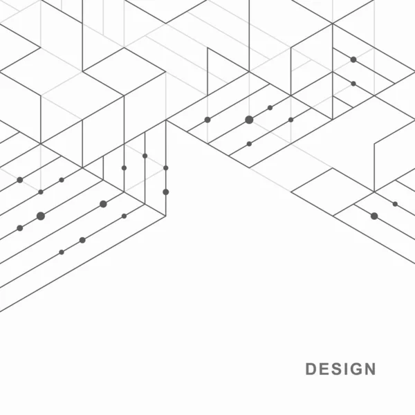 Fondo Tecnológico Geométrico Abstracto Diseño Creativo Vectorial — Vector de stock
