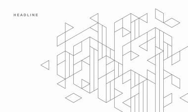 Soyut geometrik teknolojik arka plan. Vektör yaratıcı tasarımı.