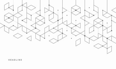 Soyut geometrik teknolojik arka plan. Vektör yaratıcı tasarımı.