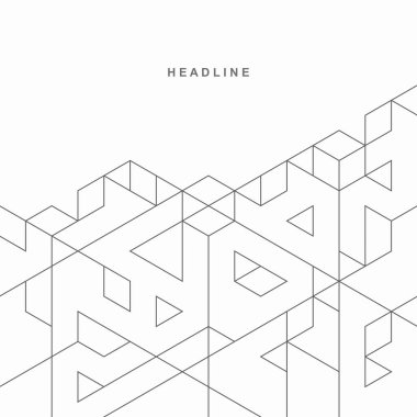 Soyut geometrik teknolojik arka plan. Vektör yaratıcı tasarımı.