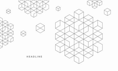 Soyut geometrik teknolojik arka plan. Vektör yaratıcı tasarımı.