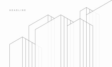 Soyut geometrik teknolojik arka plan. Mimari yapı. Vektör yaratıcı tasarımı.