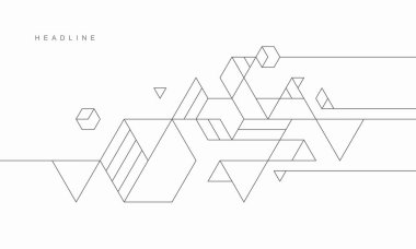 Soyut geometrik teknolojik arka plan. Vektör yaratıcı tasarımı.