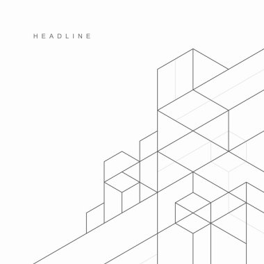 Soyut geometrik teknolojik arka plan. Vektör yaratıcı tasarımı.