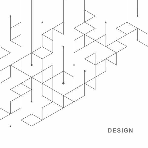 Abstrakt Geometrisk Teknisk Bakgrund Vektor Kreativ Design — Stock vektor